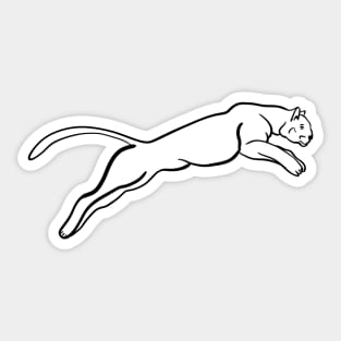 Stick figure panther Sticker